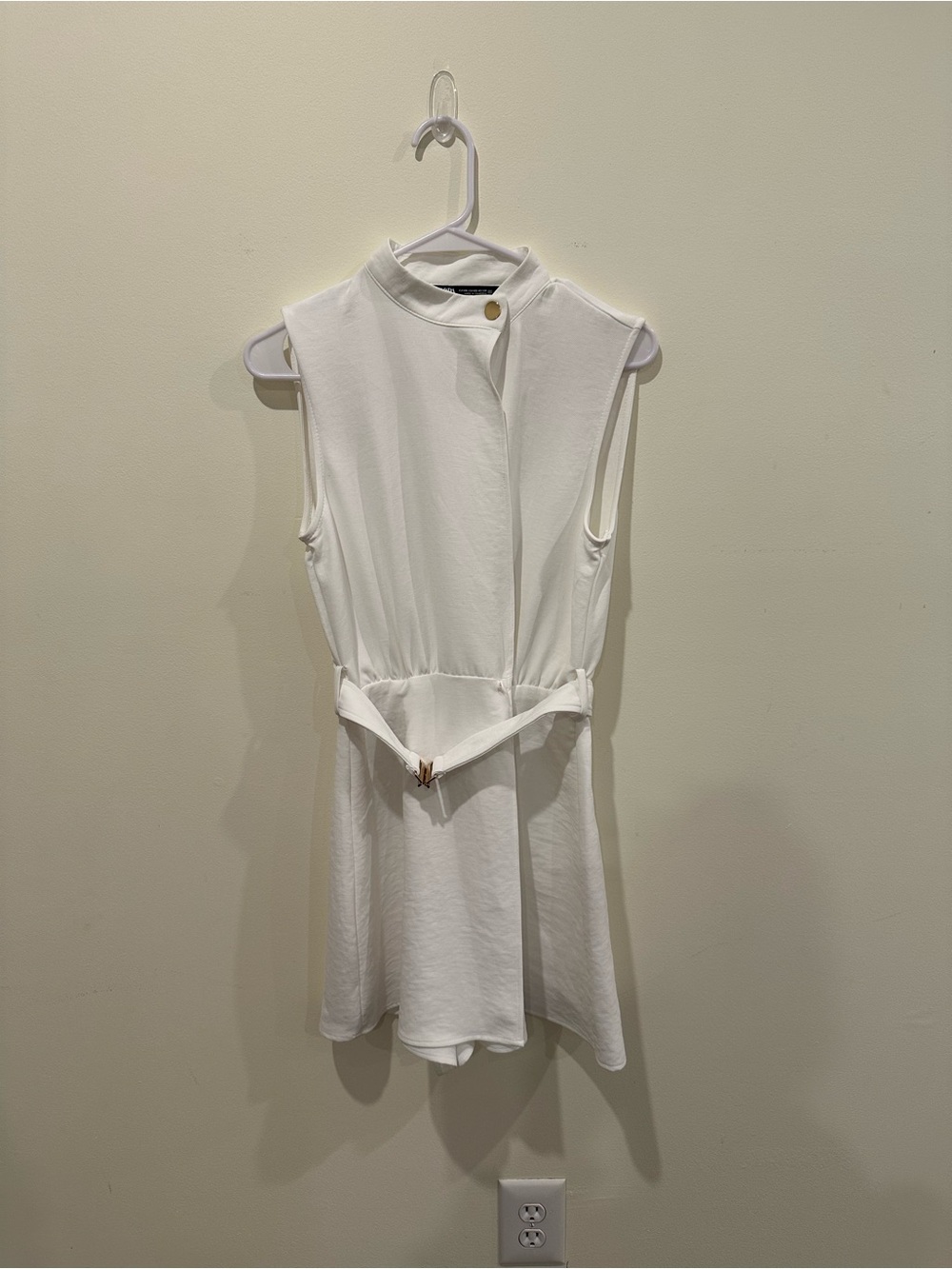 Zara Cream Sleeveless Tunic Top